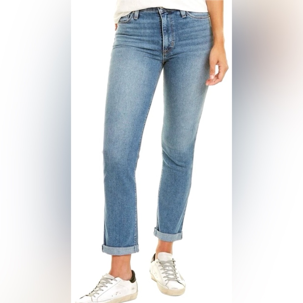 NWT Hudson Jeans Women's Blair High Rise Straight Leg crop in Light Blue